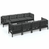 vidaXL 9-tlg. Garten-Lounge-Set mit Kissen Kiefer Massivholz