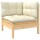 vidaXL 4-tlg. Garten-Lounge-Set mit Creme Kissen Massivholz Kiefer