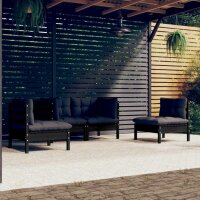 vidaXL 4-tlg. Garten-Lounge-Set mit Kissen Massivholz Kiefer