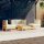 vidaXL 5-tlg. Garten-Lounge-Set mit Creme Kissen Kiefer Massivholz