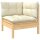 vidaXL 5-tlg. Garten-Lounge-Set mit Creme Kissen Kiefer Massivholz