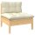 vidaXL 5-tlg. Garten-Lounge-Set mit Creme Kissen Kiefer Massivholz