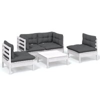 vidaXL 5-tlg. Garten-Lounge-Set mit Kissen Kiefer Massivholz