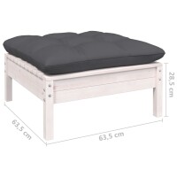 vidaXL 5-tlg. Garten-Lounge-Set mit Kissen Kiefer Massivholz