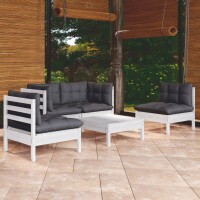 vidaXL 5-tlg. Garten-Lounge-Set mit Kissen Kiefer Massivholz