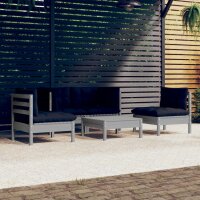 vidaXL 5-tlg. Garten-Lounge-Set mit Kissen Kiefer Massivholz