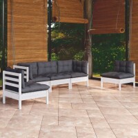 vidaXL 5-tlg. Garten-Lounge-Set mit Kissen Kiefer Massivholz