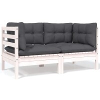 vidaXL 5-tlg. Garten-Lounge-Set mit Kissen Kiefer Massivholz