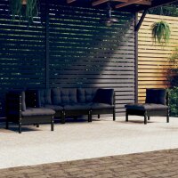 vidaXL 5-tlg. Garten-Lounge-Set mit Kissen Massivholz Kiefer