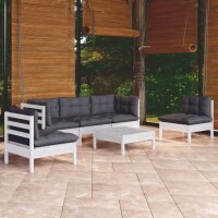 vidaXL 6-tlg. Garten-Lounge-Set mit Kissen Kiefer Massivholz