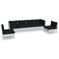 vidaXL 6-tlg. Garten-Lounge-Set mit Kissen Kiefer Massivholz