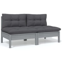 vidaXL 6-tlg. Garten-Lounge-Set mit Kissen Kiefer Massivholz