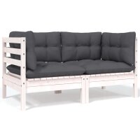 vidaXL 7-tlg. Garten-Lounge-Set mit Kissen Kiefer Massivholz