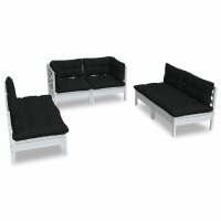 vidaXL 6-tlg. Garten-Lounge-Set mit Kissen Kiefer Massivholz