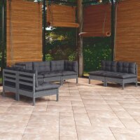 vidaXL 7-tlg. Garten-Lounge-Set mit Kissen Kiefer Massivholz