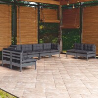 vidaXL 8-tlg. Garten-Lounge-Set mit Kissen Kiefer Massivholz