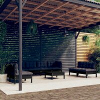 vidaXL 9-tlg. Garten-Lounge-Set mit Kissen Massivholz Kiefer