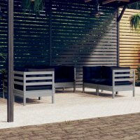 vidaXL 6-tlg. Garten-Lounge-Set mit Kissen Kiefer Massivholz