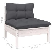 vidaXL 7-tlg. Garten-Lounge-Set mit Kissen Kiefer Massivholz