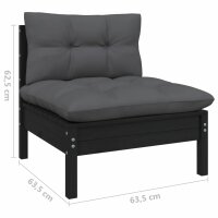 vidaXL 7-tlg. Garten-Lounge-Set mit Kissen Kiefer Massivholz