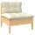 vidaXL 8-tlg. Garten-Lounge-Set mit Creme Kissen Massivholz Kiefer