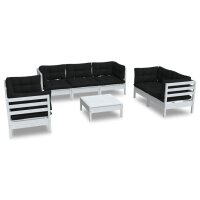 vidaXL 8-tlg. Garten-Lounge-Set mit Kissen Kiefer Massivholz