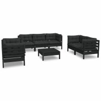 vidaXL 8-tlg. Garten-Lounge-Set mit Kissen Kiefer Massivholz