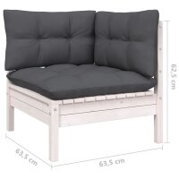 vidaXL 8-tlg. Garten-Lounge-Set mit Kissen Massivholz Kiefer