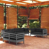 vidaXL 8-tlg. Garten-Lounge-Set mit Kissen Kiefer Massivholz