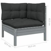 vidaXL 8-tlg. Garten-Lounge-Set mit Kissen Kiefer Massivholz