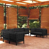 vidaXL 8-tlg. Garten-Lounge-Set mit Kissen Kiefer Massivholz