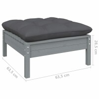 vidaXL 9-tlg. Garten-Lounge-Set mit Kissen Kiefer Massivholz