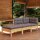 vidaXL 3-tlg. Garten-Lounge-Set mit Grauen Kissen Kiefer Massivholz