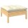 vidaXL 3-tlg. Garten-Lounge-Set mit Creme Kissen Massivholz Kiefer