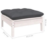 vidaXL 3-tlg. Garten-Lounge-Set mit Kissen Kiefer Massivholz