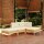 vidaXL 4-tlg. Garten-Lounge-Set mit Creme Kissen Kiefer Massivholz