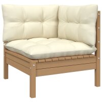 vidaXL 5-tlg. Garten-Lounge-Set mit Kissen Honigbraun Kiefernholz