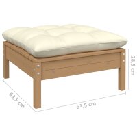 vidaXL 5-tlg. Garten-Lounge-Set mit Kissen Honigbraun Kiefernholz