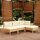 vidaXL 4-tlg. Garten-Lounge-Set mit Creme Kissen Kiefernholz