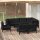 vidaXL 9-tlg. Garten-Lounge-Set mit Kissen Schwarz Massivholz Kiefer