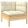 vidaXL 9-tlg. Garten-Lounge-Set mit Creme Kissen Massivholz Kiefer