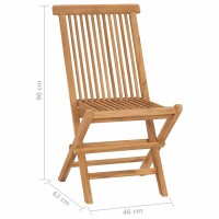 vidaXL Klappbare Gartenst&uuml;hle 6 Stk. Massivholz Teak