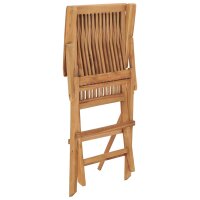 vidaXL Klappbare Gartenst&uuml;hle 4 Stk. Massivholz Teak