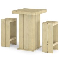 vidaXL 3-tlg. Gartenbar-Set Kiefernholz Imprägniert