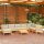 vidaXL 9-tlg. Garten-Lounge-Set mit Creme Kissen Massivholz Kiefer