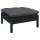 vidaXL 9-tlg. Garten-Lounge-Set mit Kissen Schwarz Kiefer Massivholz