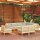 vidaXL 9-tlg. Garten-Lounge-Set mit Creme Kissen Massivholz Kiefer