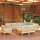 vidaXL 10-tlg. Garten-Lounge-Set mit Creme Kissen Massivholz Kiefer