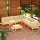 vidaXL 8-tlg. Garten-Lounge-Set mit Creme Kissen Massivholz Kiefer