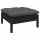 vidaXL 11-tlg. Garten-Lounge-Set mit Kissen Schwarz Massivholz Kiefer